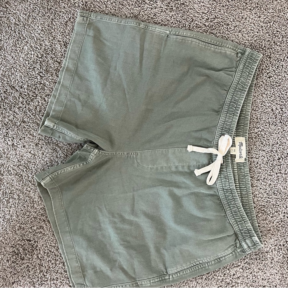 Madewell Green Athletic Shorts with Elastic Waistband